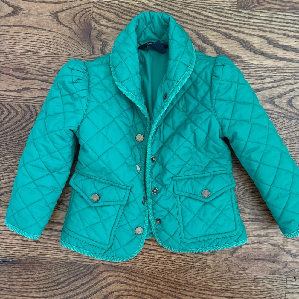 Polo Green Quilted Jacket 3t